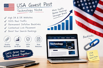 deliver USA tech backlinks with blogger outreach
