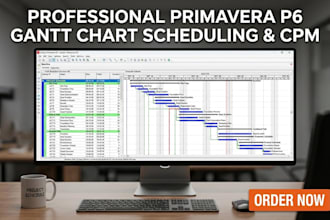 create primavera p6 gantt chart scheduling and CPM project schedule