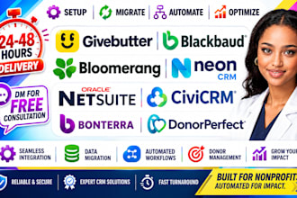givebutter blackbaud bloomerang neon crm netsuite civicrm bonterra donorperfect
