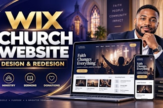design or redesign wix website on ministry, spiritual, church message website