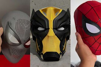 sculpt 3d mask 3d helment cosplay mask cosplay armor 3d print and paint mask