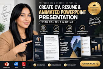 create CV resume and animated powerpoint presentation with content writing dutch