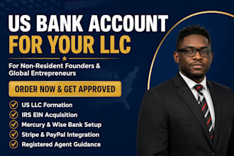 setup mercury or wise bank account for US llc non resident