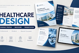 design healthcare company profile medical brochure clinic brochure, presentation