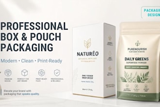 design professional box and pouch packaging