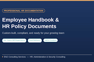 create employee handbook and HR policy documents