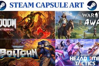 design professional steam capsule art ,game headers and store banners