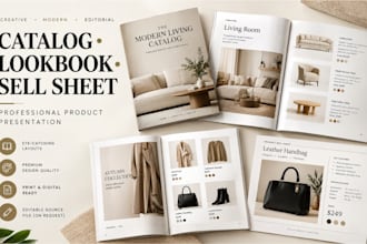 design catalog lookbook and product sell sheet for your brand