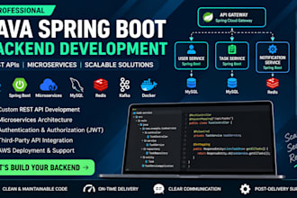 develop java spring boot rest apis and integrations