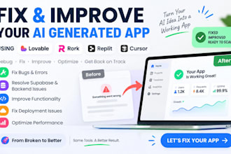 fix and improve your ai generated app using lovable rork replit cursor