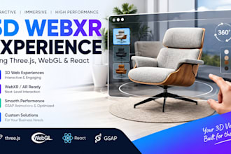 create a webxr ar vr experience using threejs webgl and react