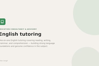 tutor students in english