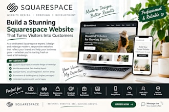 design squarespace website, redesign squarespace, as a squarespace expert