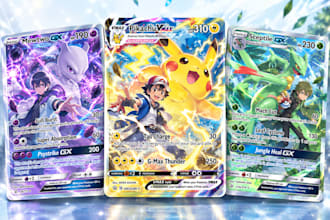 create pokemon trainer card, fakemon, custom pokemon card, custom anime tcg card