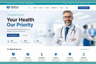 build clinic doctor healthcare wordpress website with online booking system