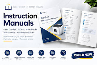 create step by step instruction manual product guide sop user handbook