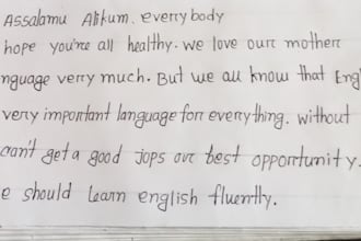 do neat handwritten notes, assignments, formal letters etc
