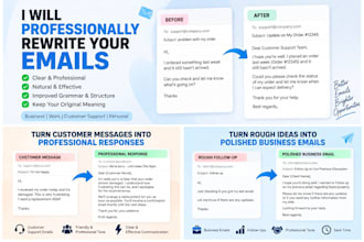 rewrite your emails professionally and naturally