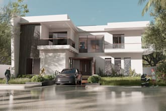 do architectural 3d exterior modeling and photorealistic rendering