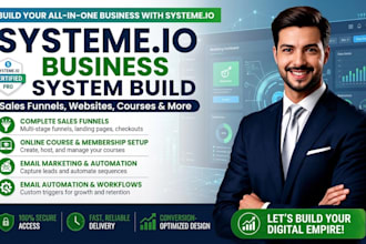 build system io sales funnel system landing page online course email automation