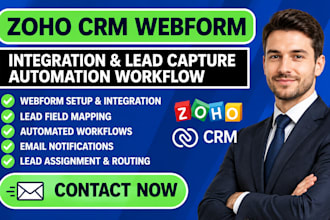 setup zoho crm webform integration zoho crm lead capture automation workflow