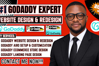 build godaddy website design,godaddy ecommerce store design,godaddy airo builder