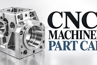 create cnc machined part cad, dfm review solidworks fusion 360 technical drawing