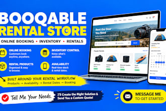 setup booqable rental website with online booking, inventory booqable website