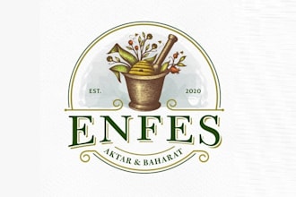 design unique natural products herbs spices teas logo