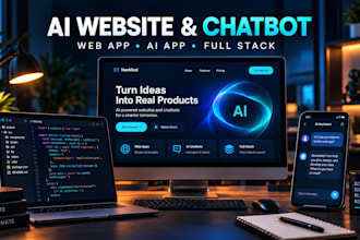 do ai website, web app, chatbot, chatapp, ai app and full stack development