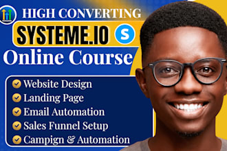build systeme io landing page, systeme io online course, systeme io website