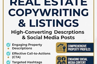 write professional real estate descriptions and copywriting