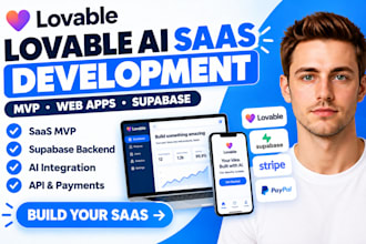 build lovable ai saas, lovable website, mvp and web app with supabase