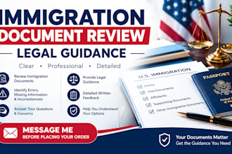 review immigration documents and provide legal guidance