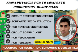 pcb engineering, pcb cloning, schematic recreation, pcb redesign, gerber