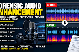 do forensic audio speech enhance, restoration, analysis, examination and report