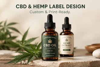 design cbd and hemp product labels for your brand