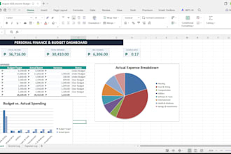design a custom excel budget tracker and automated planner