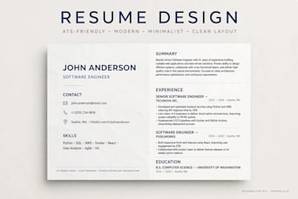 design modern ats resume