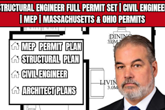 structural engineer full permit set civil engineer mep massachusetts ohio permit