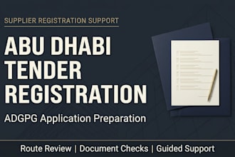 simplify your abu dhabi tender adgpg application preparation