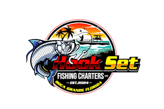 create graceful and fantastic fishing logo design