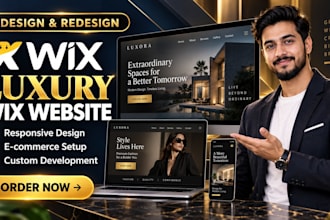 design luxury wix website, redesign luxury wix website, wix website design,