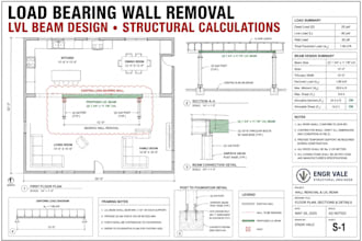 usa load bearing wall removal lvl beam basement structural calculation icf truss