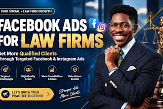 law firm attorney legal services client calls media lead generation facebook ads