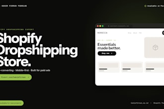 design a shopify dropshipping store for your brand