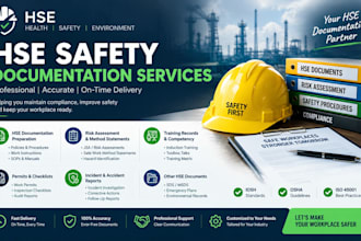 create professional hse safety documents, risk assessments and check lists