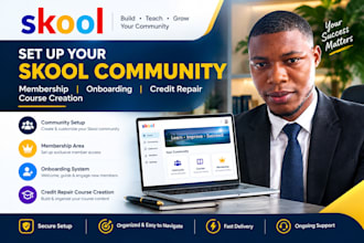 set up skool automation and integrations with zapier, email, workflows and CRM