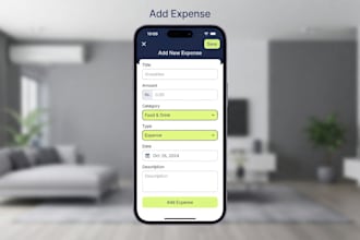 develop a custom expense tracker app for android and ios