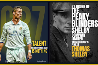 design dynamic sports, movie, and pop culture poster art